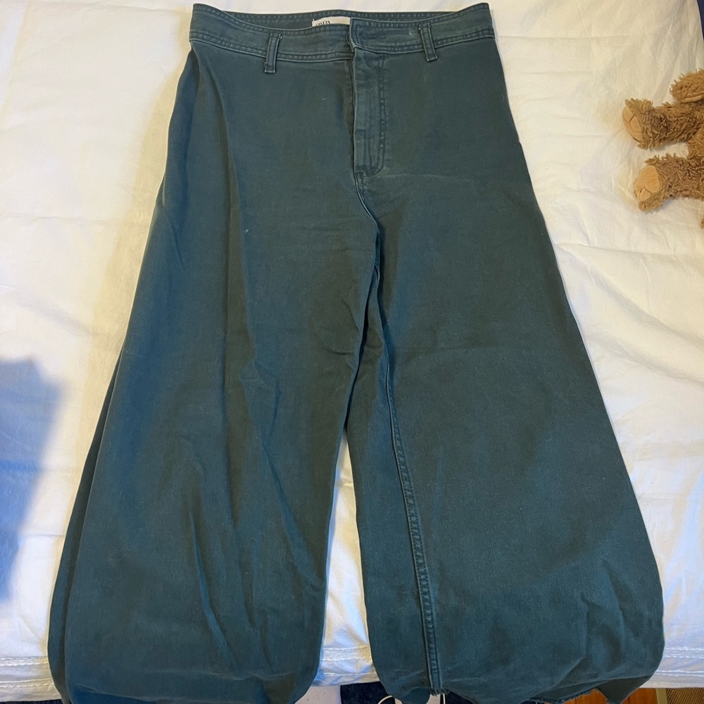 Zara high waisted marine straight jean